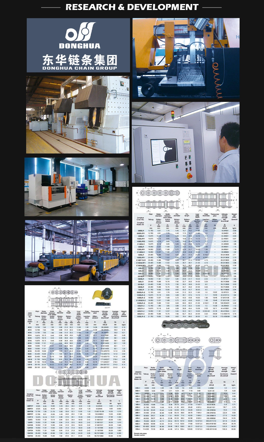 Alloy/Carbon Steel Transmission Drive Driving Conveyor Chain